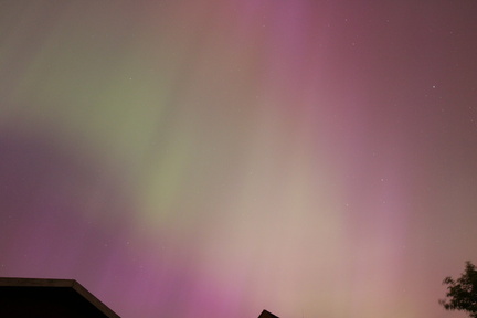 grüne Schleier im Norden um 0:38 Uhr